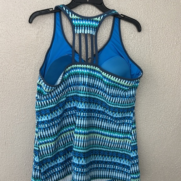 Women’s Plus Size Free Country Swim Top, 2X, Blue - Picture 5 of 8